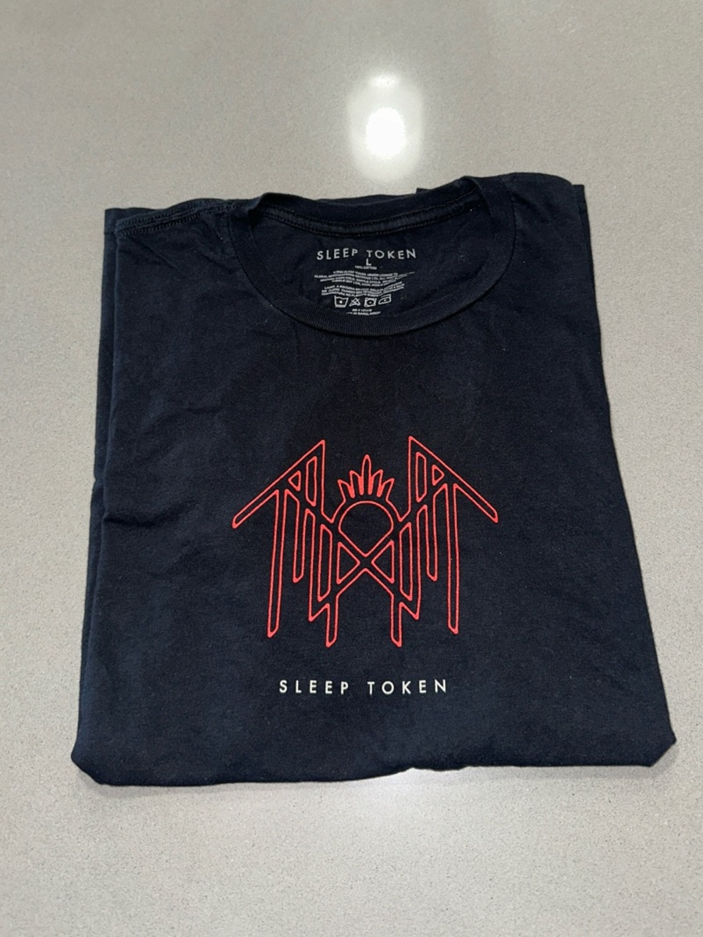 Hot Topic Black Tee with Red Sleep Token Graphic